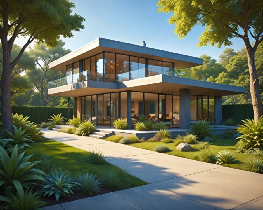 Casas modernas com telhado embutido: design e funcionalidade