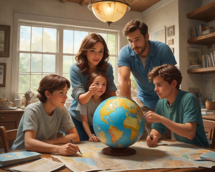 Como planejar viagens para famílias grandes de forma organizada